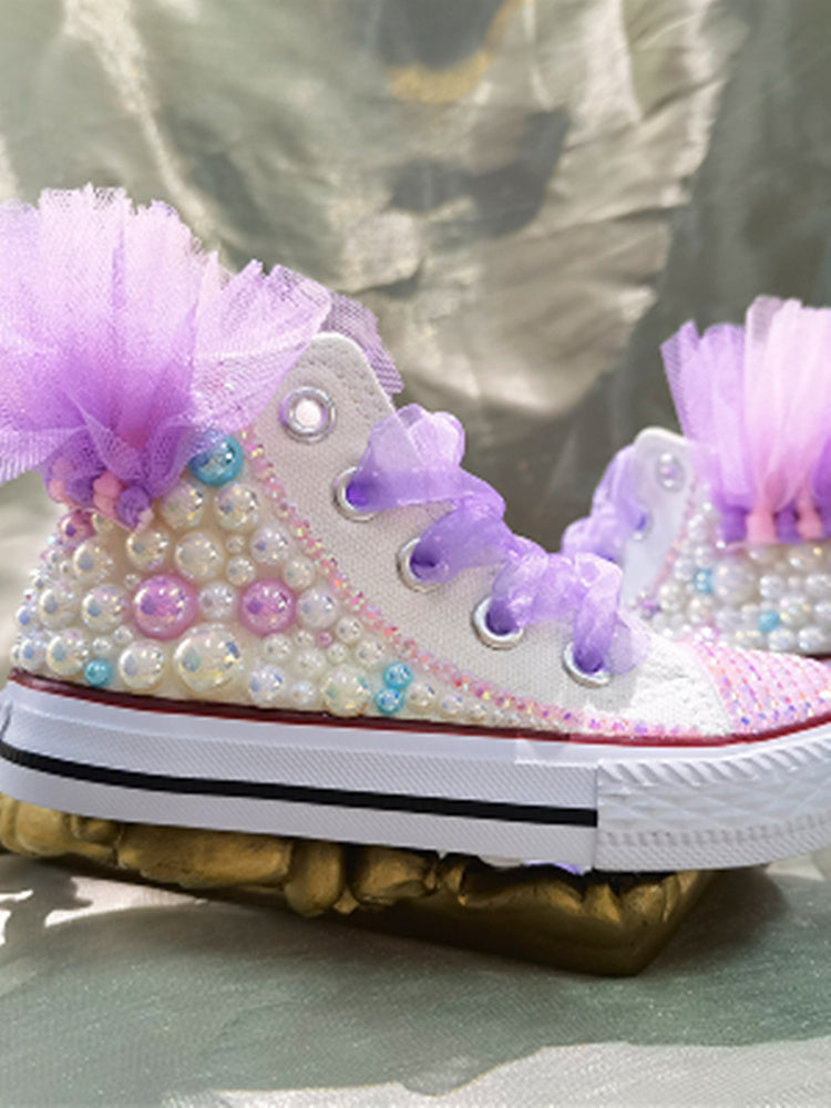 Zapatos de lona para niños de caña alta con imagen personalizada para deportes de ocio