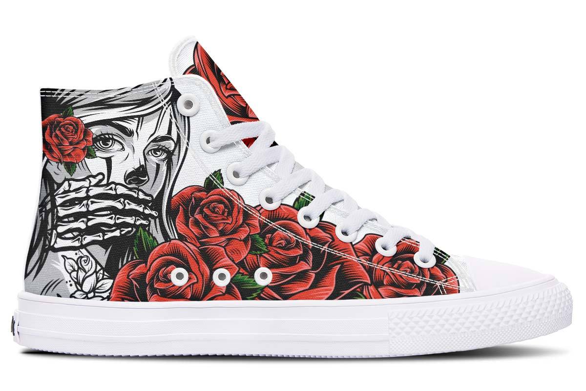 Printed Couple High-top Canvas Shoes