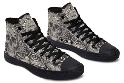 Printed Couple High-top Canvas Shoes