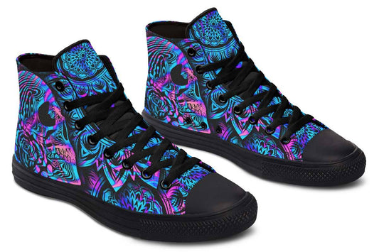 Printed Couple High-top Canvas Shoes