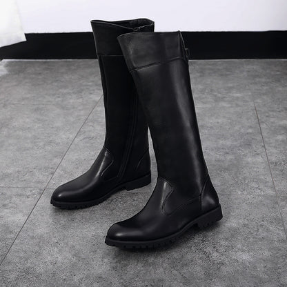 Botas altas de cuero de moda para hombre