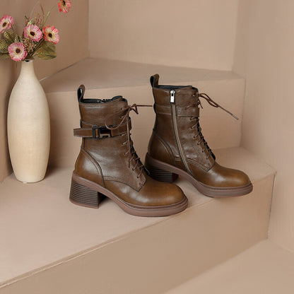 Botas de estilo europeo americano y francés para mujer, de otoño e invierno, de estilo nicho