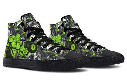 Printed Couple High-top Canvas Shoes