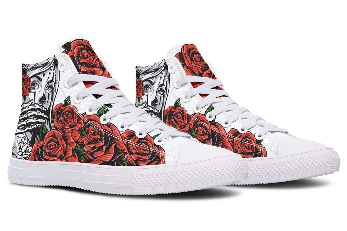 Printed Couple High-top Canvas Shoes