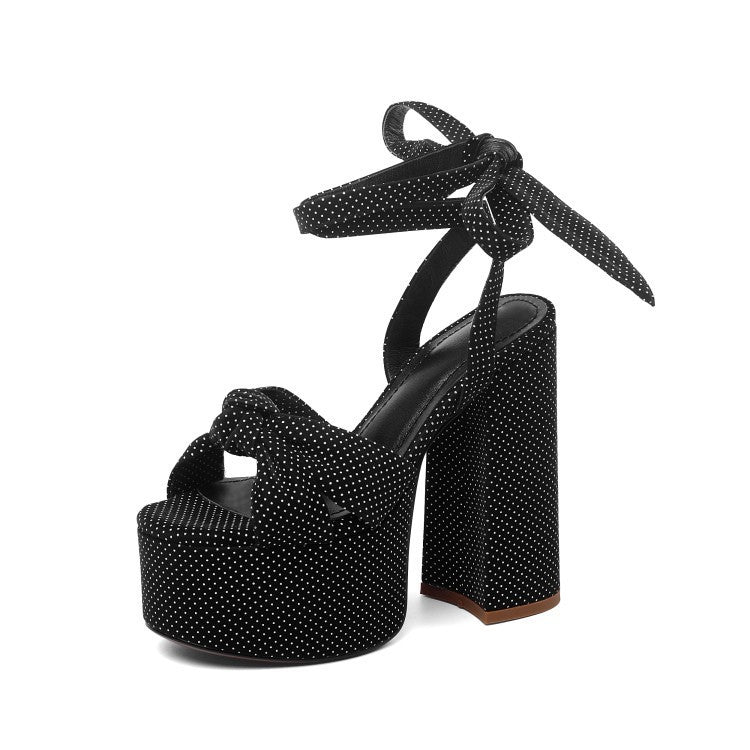 Sandalias de tacón súper alto de 14 cm con plataforma impermeable y tacón grueso, zapatos de mujer de talla grande