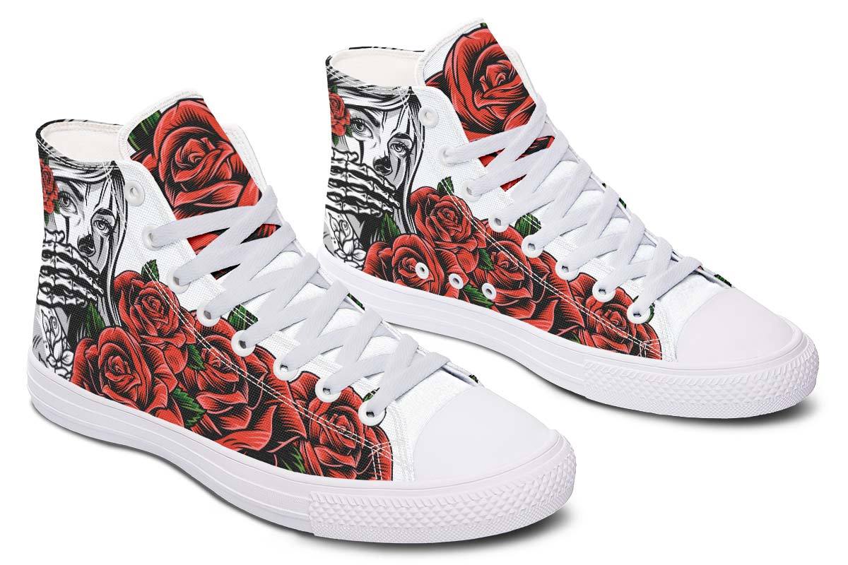 Printed Couple High-top Canvas Shoes