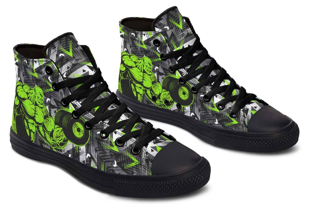 Printed Couple High-top Canvas Shoes