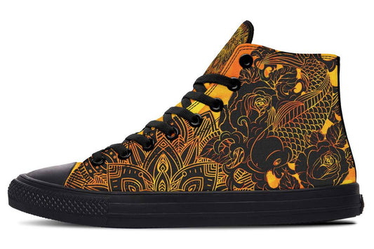 Printed Couple High-top Canvas Shoes