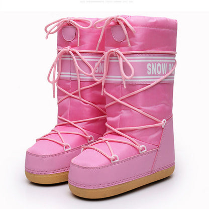 Ski Space Boots Fashion Round Toe Mid-calf Women