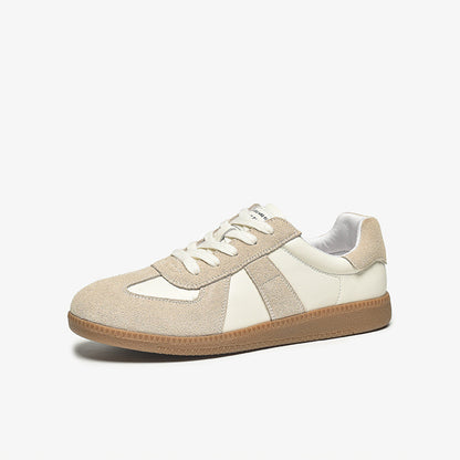 Zapatos de Cuero Mujer Retro Blanco Deportivo