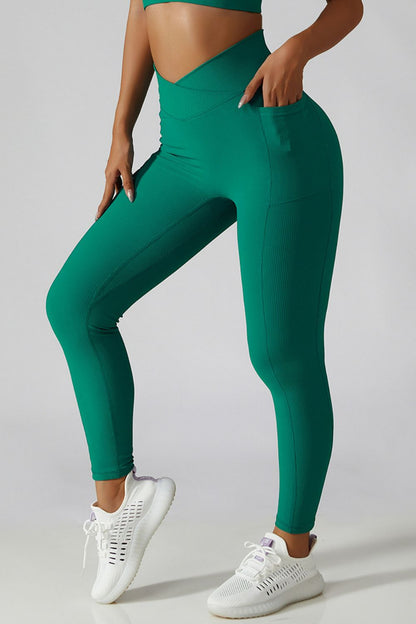 Leggings ativas com cintura cruzada Bae básicas