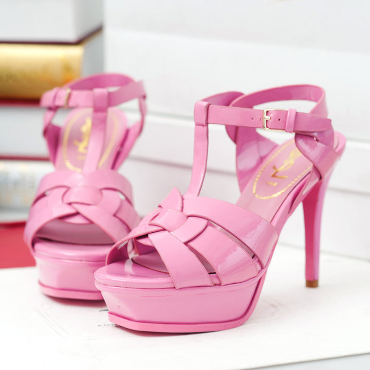 Women's Summer Water Platform Stiletto Heel Sandals Sexy Buckle