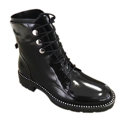 Temperament All-match British Style Thick-soled Motorcycle Boots