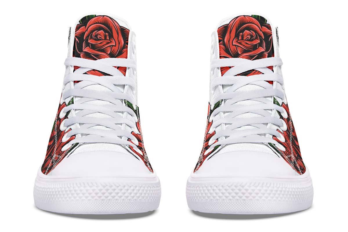 Printed Couple High-top Canvas Shoes