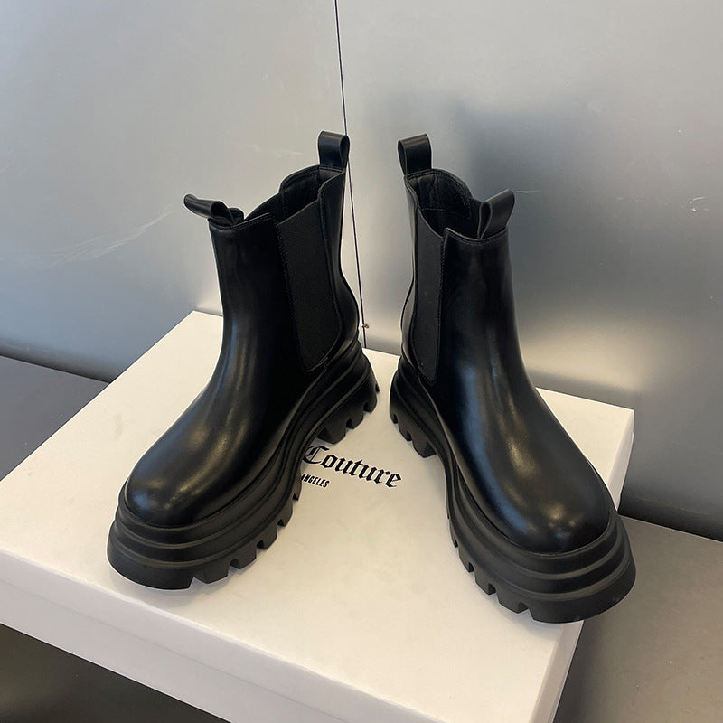 Botas Martin Plataforma Ampliadas Fumaça Cachimbo Chelsea Plus Size Botas Femininas