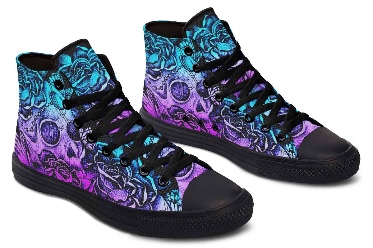 Printed Couple High-top Canvas Shoes