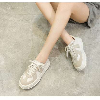 Slim Casual Sports Lace-up Women's White Shoes Fashion Sports Leisure Board