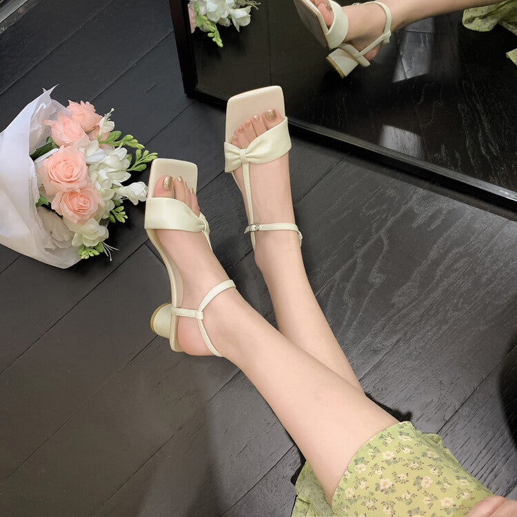 Gentle Simple And Comfortable Bow Strap Sandals