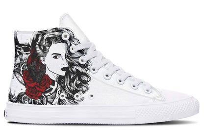 Printed Couple High-top Canvas Shoes