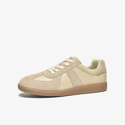 Zapatos de Cuero Mujer Retro Blanco Deportivo