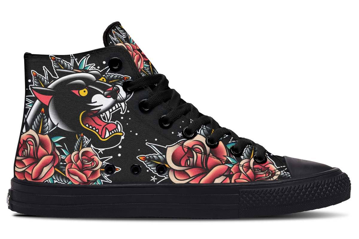 Printed Couple High-top Canvas Shoes