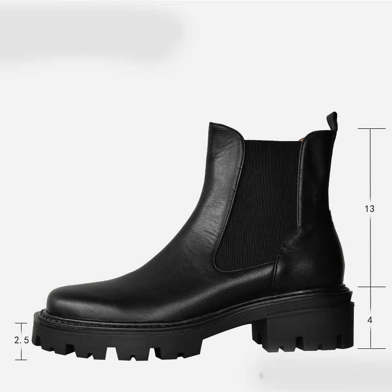 Botas Martin para mujer con plataforma y tacón cuadrado hasta el tobillo