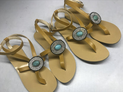 Sandalias romanas con brújula y diamantes de imitación para mujer, tallas grandes