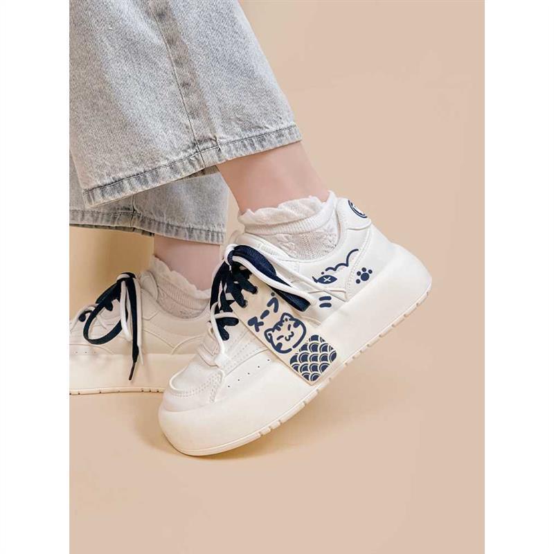 Japanese Cute Girls' Sports And Leisure Bread Shoes Design Sense