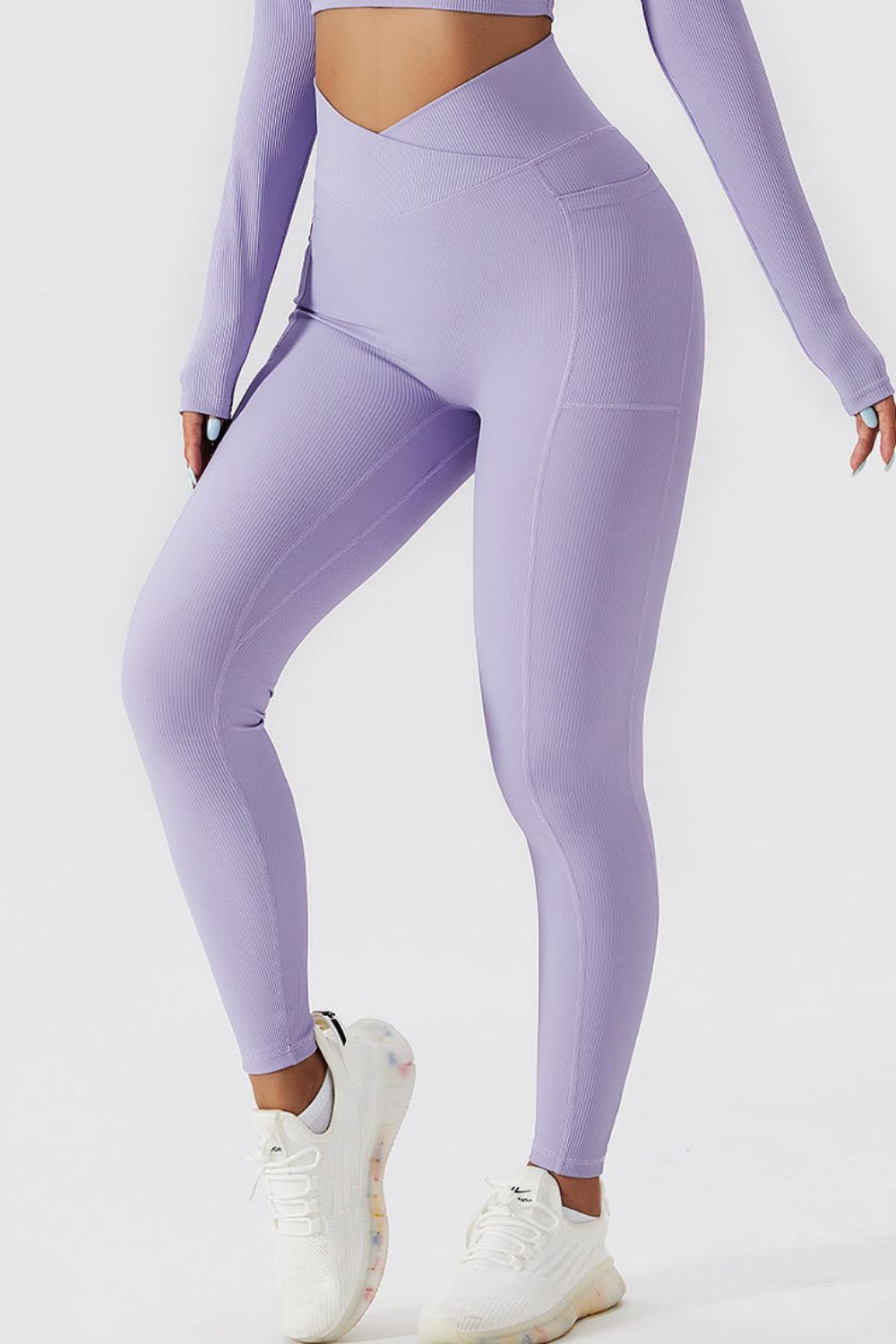 Leggings ativas com cintura cruzada Bae básicas